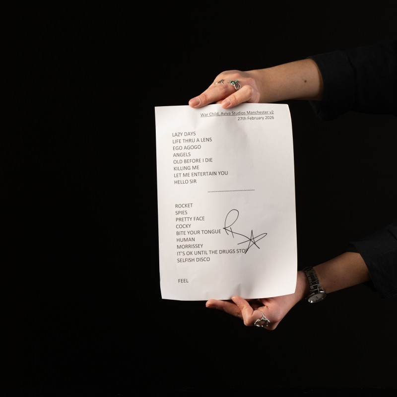 Robbie Williams Signed Setlist